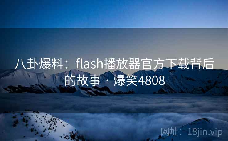 八卦爆料：flash播放器官方下载背后的故事 · 爆笑4808